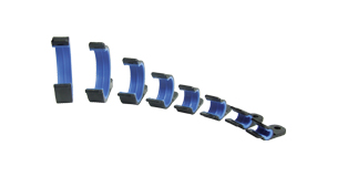 ABS1339 clamps - fluorated silicone (blue)
